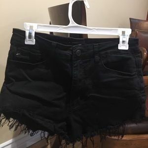 Black shorts- stretch material